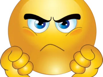 a yellow smiley face with blue eyes