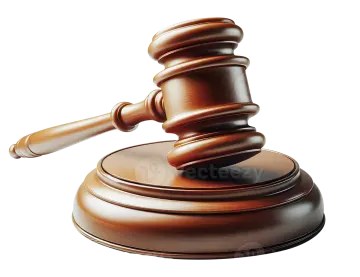 a judge's gavette on a white background