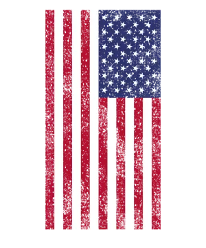 an american flag on a white background