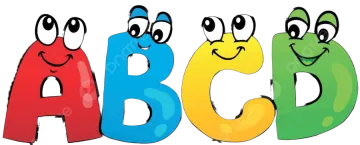 abc letters with faces and eyes