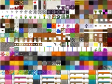 a large collection of different colored tiles
