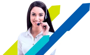 a woman wearing a headset and talking on the phone