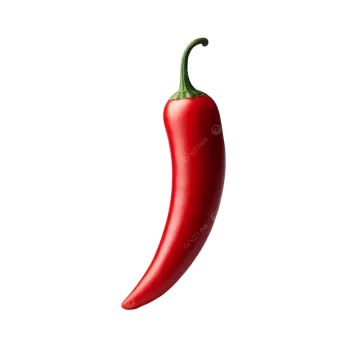 a red chili pepper on a white background
