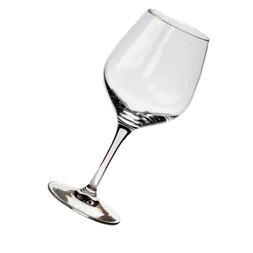 a wine glass on a white background