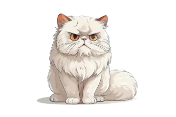 a white cat with orange eyes sits on the floor