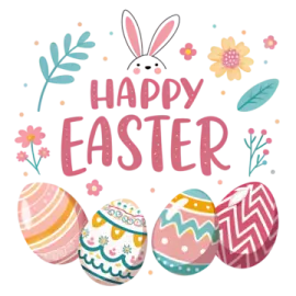 an easter card with the words happy easter