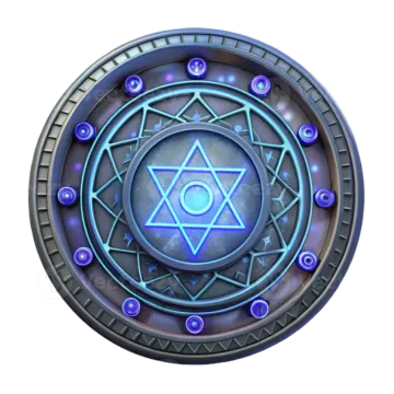 an image of a circle with the star of david on it
