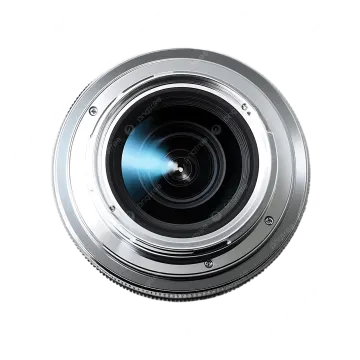 a close up of the lens on a white background