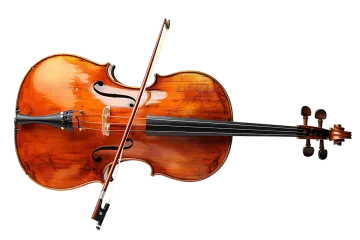 a violin on a white background