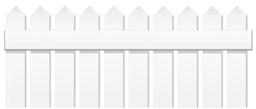 a white picket fence
