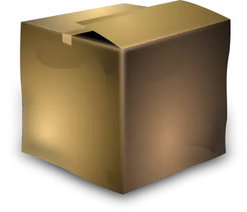 a brown cardboard box on a white background