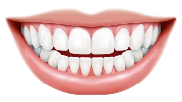 a woman's mouth with white teeth