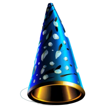 a party hat on a white background
