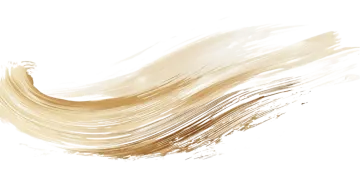 a gold brush stroke on a white background