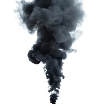 a black smoke cloud on a white background