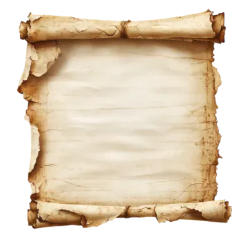 a piece of old paper on a white background