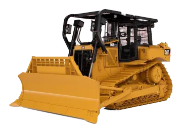 The front end of a large yellow bull
