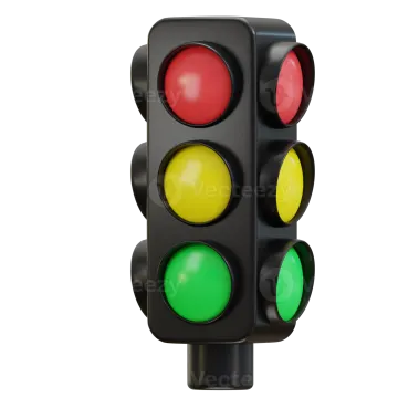 a traffic light on a white background
