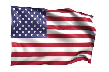 an american flag waving in the wind