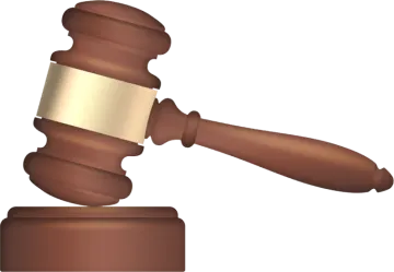 a wooden judge's gaven