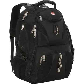 a black backpack with zippers on the front