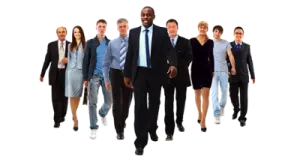 a group of people walking together