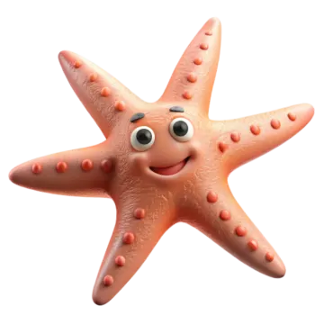 a starfish with big eyes