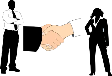 two business people shaking hands