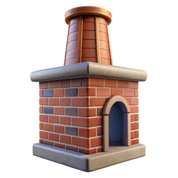 a brick chimney with a chimney on top