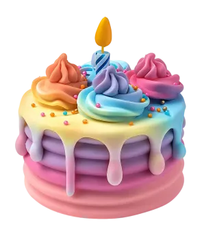 a cake with a candle on top of it