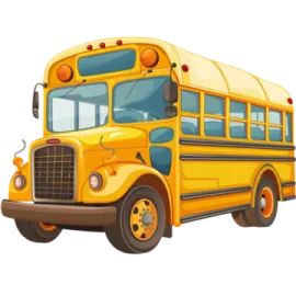 a yellow school bus on a white background