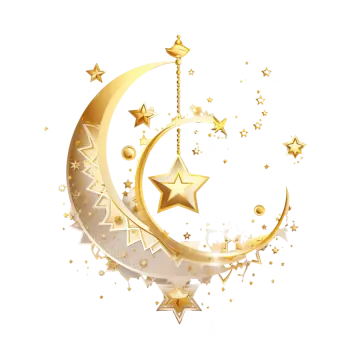 the moon and stars are hanging from the ceiling