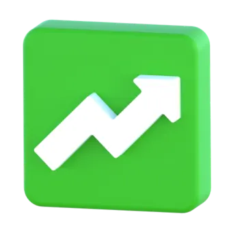 a green square icon with a white arrow