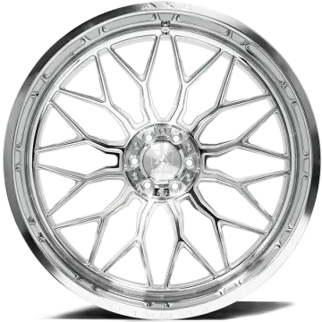 a chrome wheel on a white background