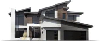 a 3d rendering of a modern house