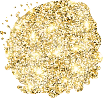a gold glitter texture on a white background