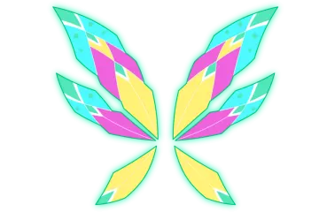a pair of colorful feathers