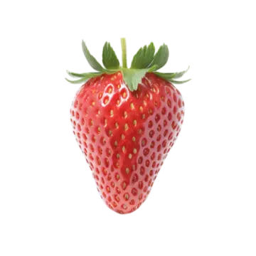 a strawberry on a white background