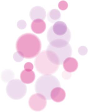a white background with pink and purple circles
