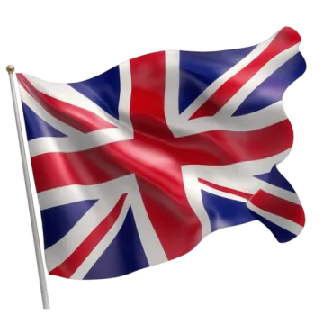 a british flag flying in the wind
