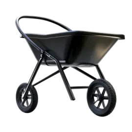 a black wheelbare with wheels