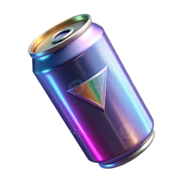 a can of soda on a white background