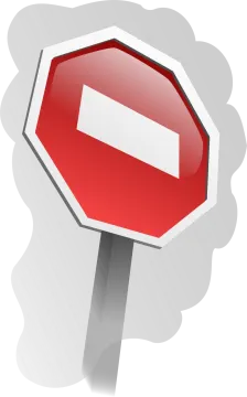 a red stop sign with a white background