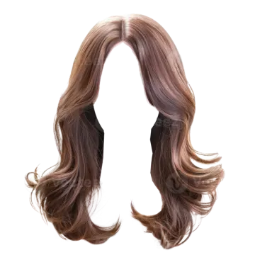 a woman's head with long brown hair