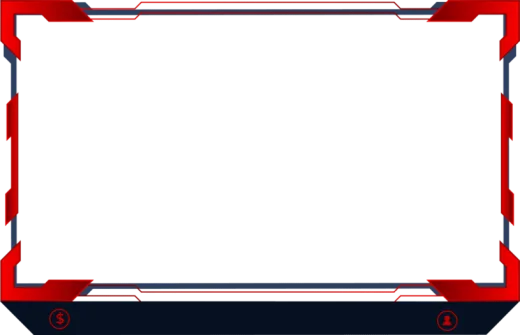 a red, white and blue frame