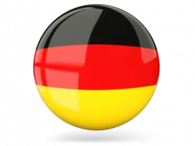 the german flag on a ball