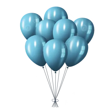 a bunch of blue balloons