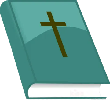 a green book with a cross on it