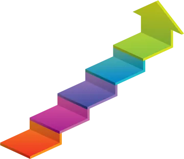 an image of a colorful arrow