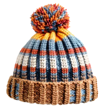 a knitted hat on a white background